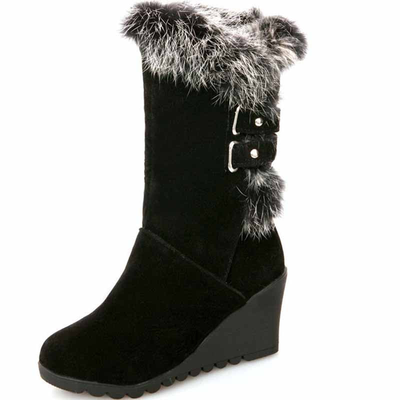 Women's suede wedge boots ankle bootie