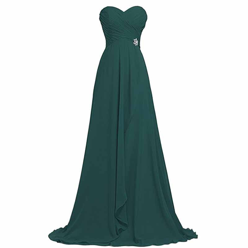 Off The Shoulder Bridesmaid Dress A-line Chiffon Prom Dress Long Event Gowns