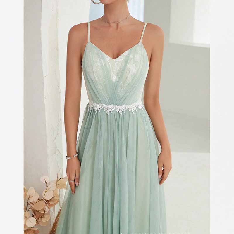 A-Line Bridesmaid Dress – Spaghetti Strap Prom Dress For Wedding Party & Events