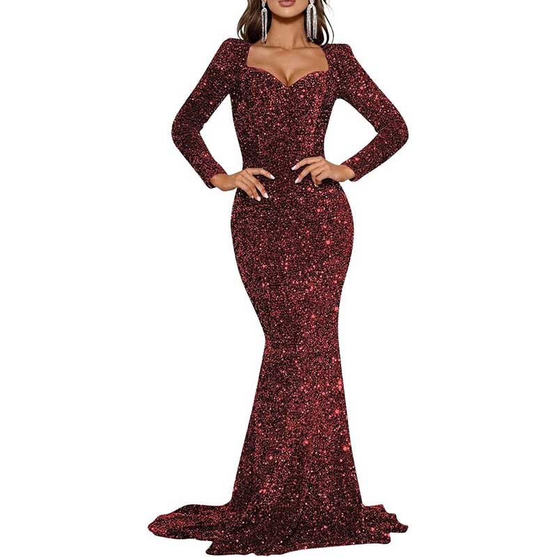 Mermaid Long Sleeves Sparkly Prom Dress – Custom Fit, Tailored & Show-Stopping