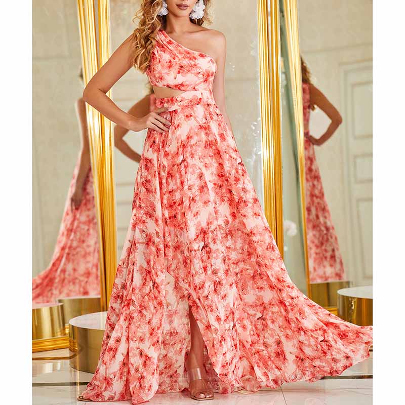 Womens Floral-Printed Summer Party Maxi Dress – SD Dresscode