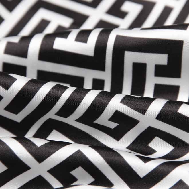 Women's Golden Buttons Abstract Pattern Fitted Pantsuit With Belt