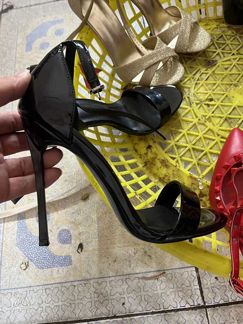 Womens Black Heels Ankle Strappy Heeled Sandals