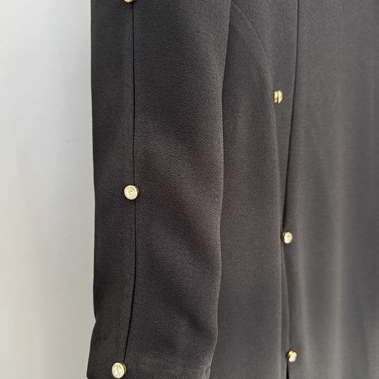 Women's High-Neck Maxi Dress Black Long Evening Dresses A-Line Prom Dress