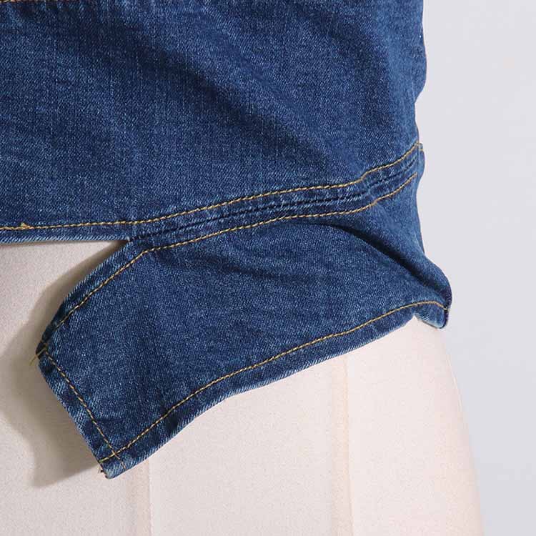 Womens Denim Blue Crop Top Bustier Top