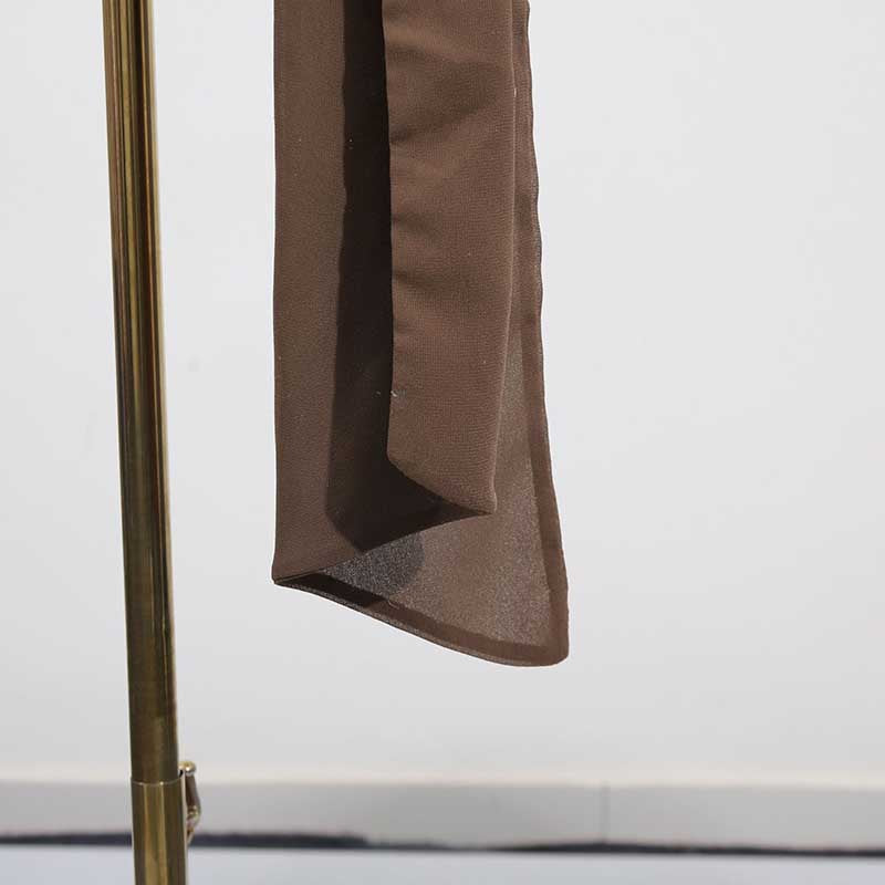 Women's Brown Chic Top With Hoodie and Lace-Up Detail