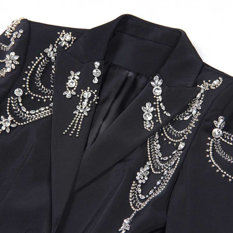 Women's Beaded Blazer Evening Coat