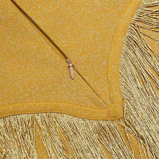 Women's Tassels Cocktail Dress Yellow Bandage Dress Club Bodycon Dress