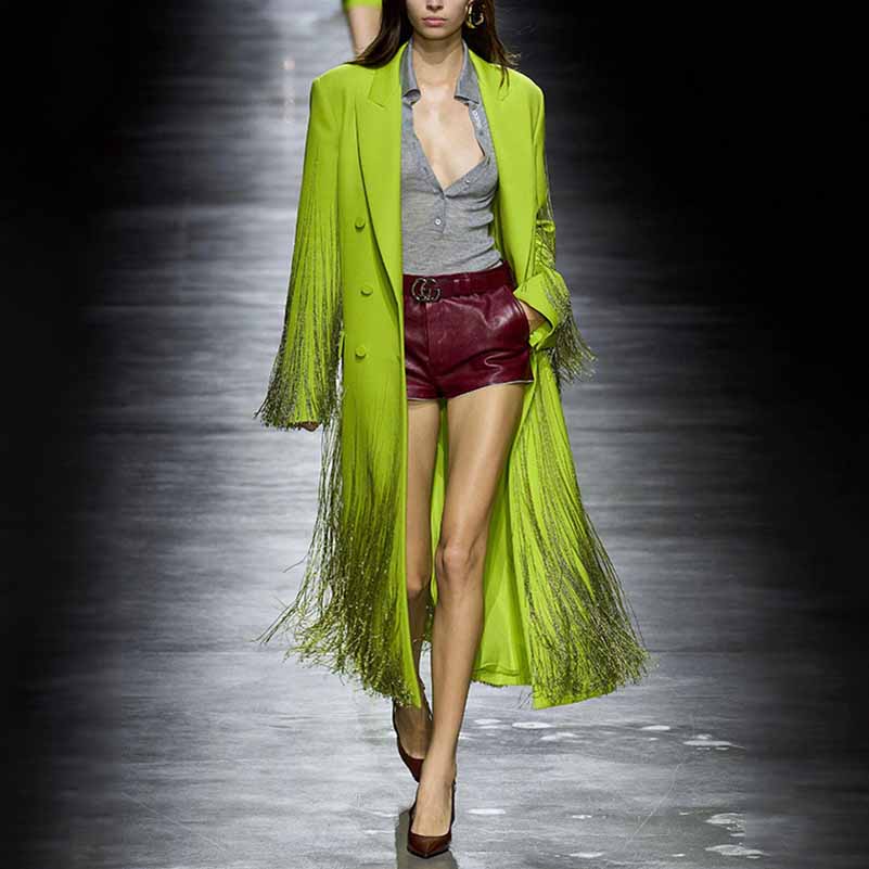 Women's Coat Spliced Tassel Slimming Suit Jacket