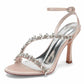 Rhinestones High Heel Sandals Ankle Strap Wedding Heeled Sandals