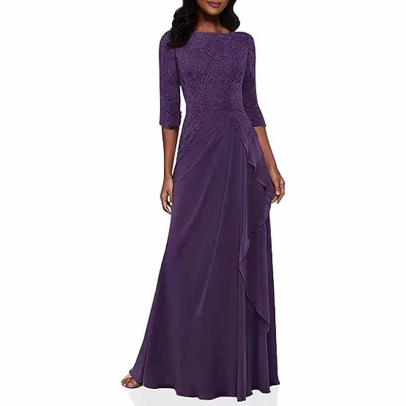 Lace Bridesmaid Dress With Sleeves Mother of the bridal Dress long prom dress