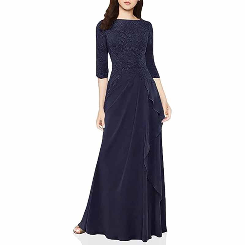 Lace Bridesmaid Dress With Sleeves Mother of the bridal Dress long prom dress