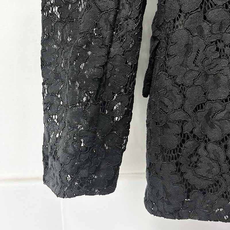 Women One Button Pantsuit Lace Wedding Sut Slim Fit Formal Set