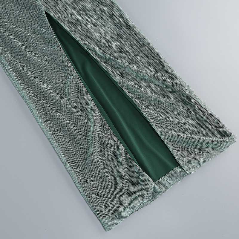 Emerald Green Halter Strap Maxi Dress