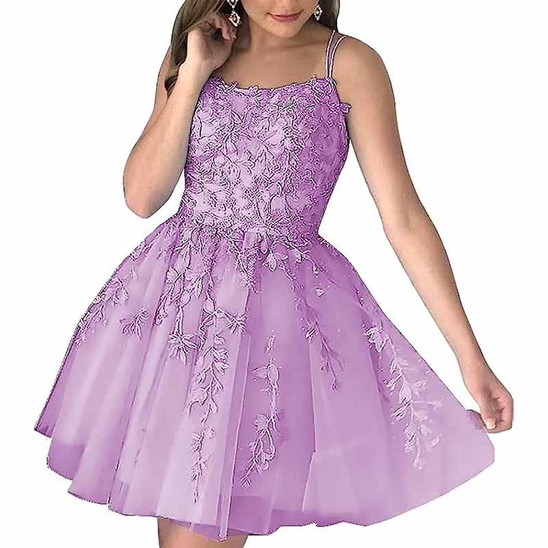 Formal Dresses Freshman Homecoming Dresses Lace Appliques Homecoming Dresses For Teens Short Tulle Spaghetti Straps Prom Formal Dresses Freshman Homecoming Dresses Lace Appliques Homecoming Dresses For Teens Short Tulle Spaghetti Straps Prom