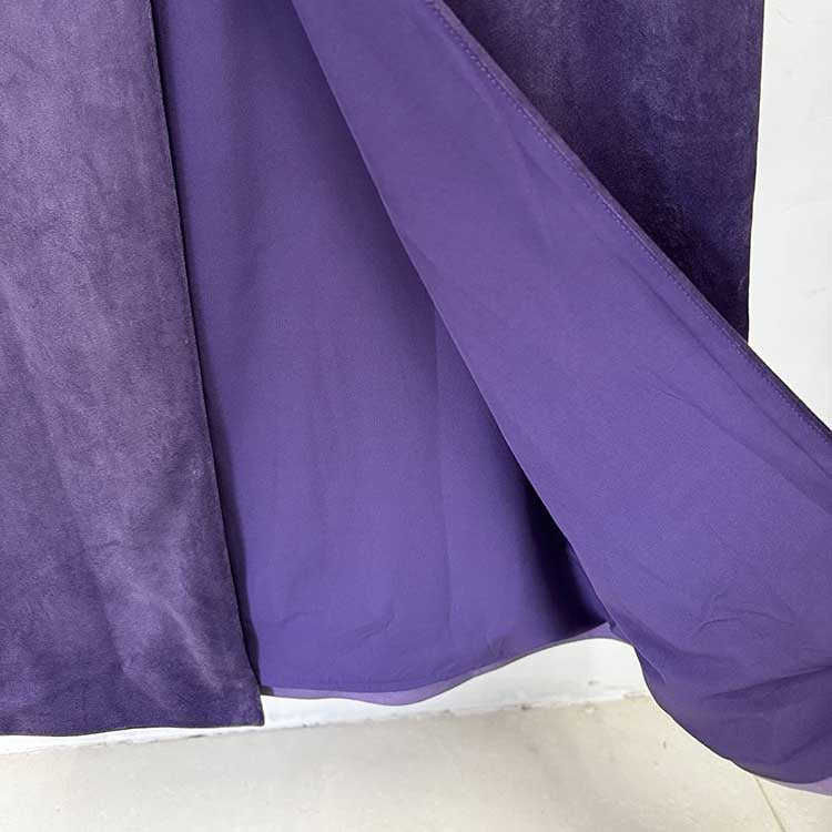 Purple Brushed Top & Midi Skirt Set – Two Piece Women’s Fashion Outfit