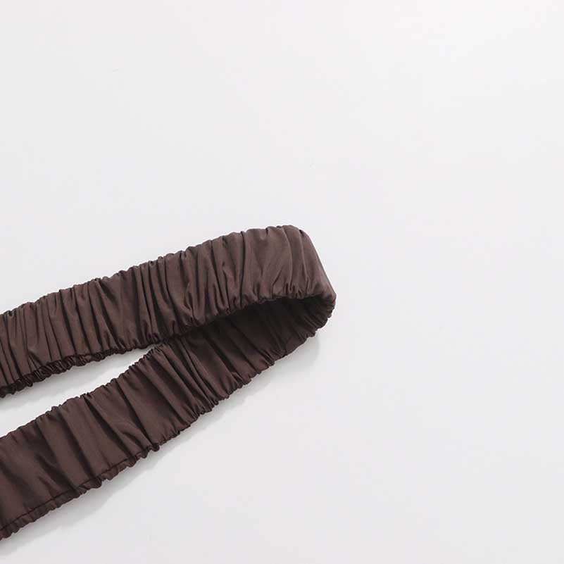 Brown retro vintage cotton padded jacket with elasticized waistband for comfort and style