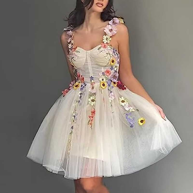 3D Flowers Spaghetti Straps Prom Dress A-line Wedding Gown Birthday Pa SD Dresscode & Fashiontrends 3D Flowers Spaghetti Straps Prom Dress A-line Wedding Gown Birthday Pa SD Dresscode & Fashiontrends