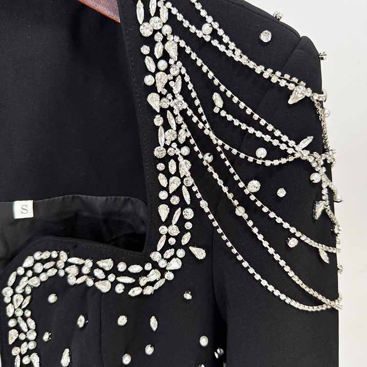 Long Sleeve Square Neck A-Line Prom Dress With Crystal