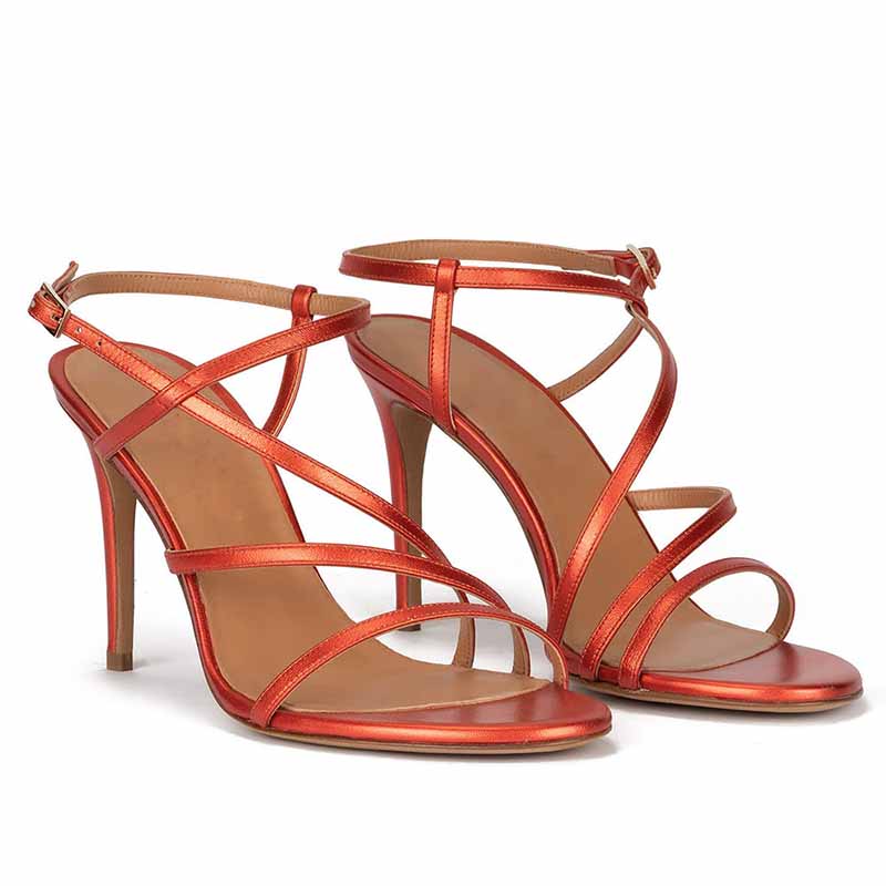 Women's Strappy Heels Candy Colored Sandals
