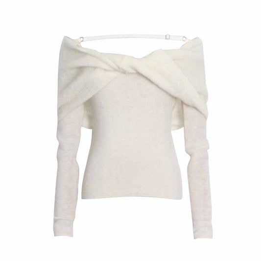 Women's Off-Shoulder Knitted Top