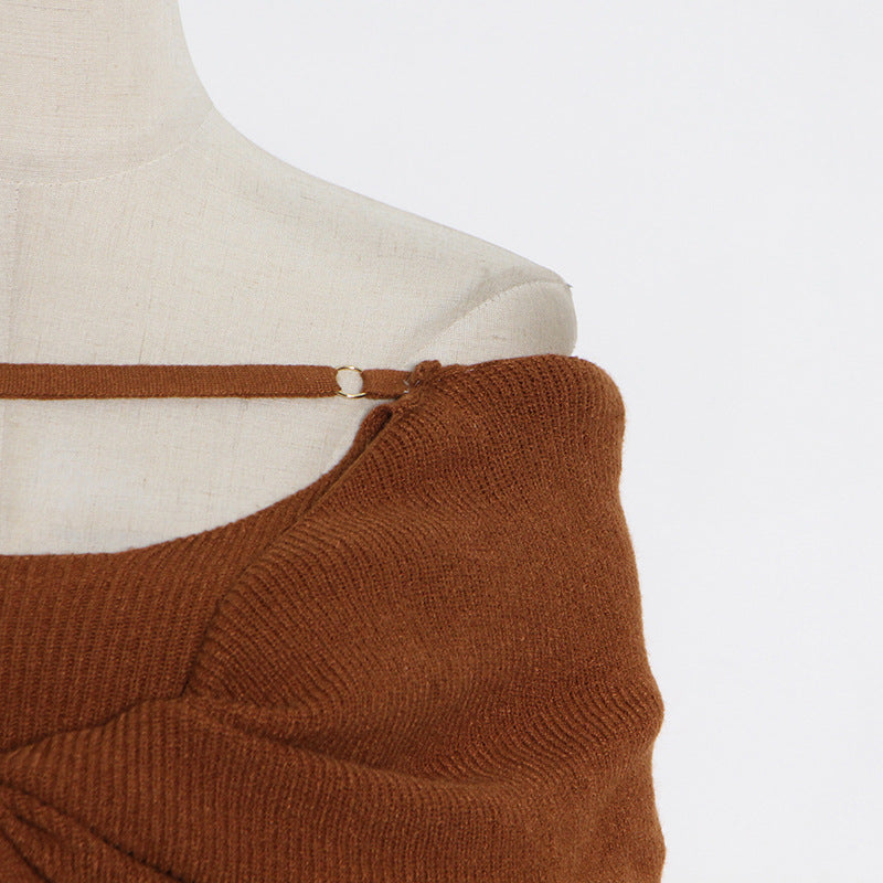 Women's Off-Shoulder Knitted Top