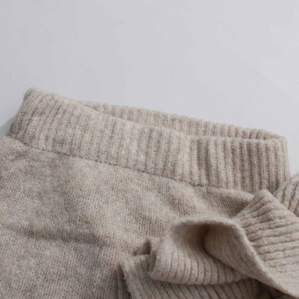 Three piece women's sweater set – Turtleneck Sweater, 3D Floral Skirt Suit