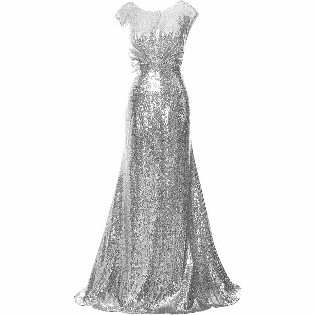 SD-HK Sequin Cap Sleeve Wedding Guest Dress