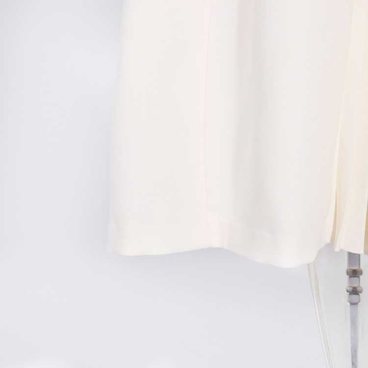 Sleeveless Cream Ruched Midi Dress