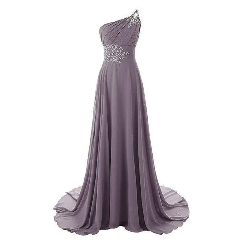 sd-hk One Shoulder Ombre Prom Dress Elegant Gown