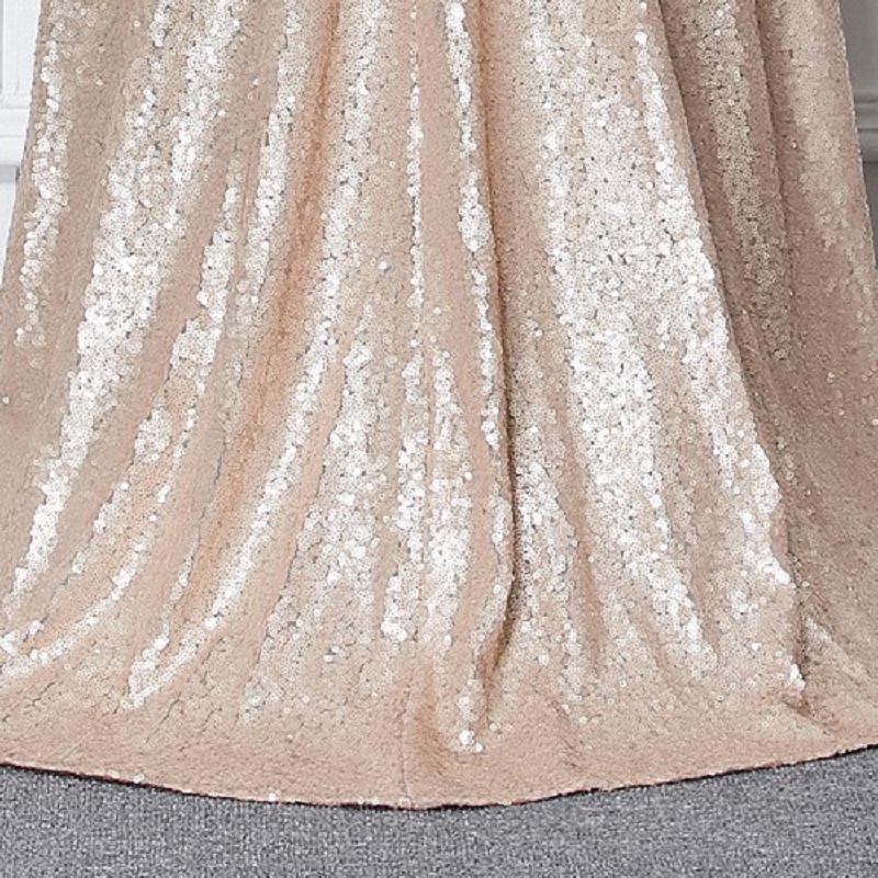 sd-hk Deep V Neck Gold Fishtail Evening Dress Sexy Banquet Dress