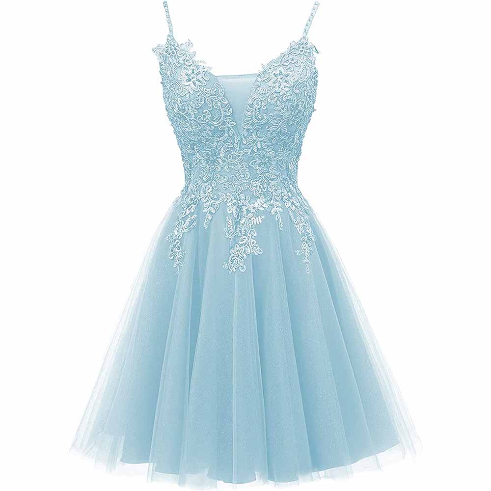 Homecoming Dresses Tulle Prom Dress Appliques Cocktail Party Dress