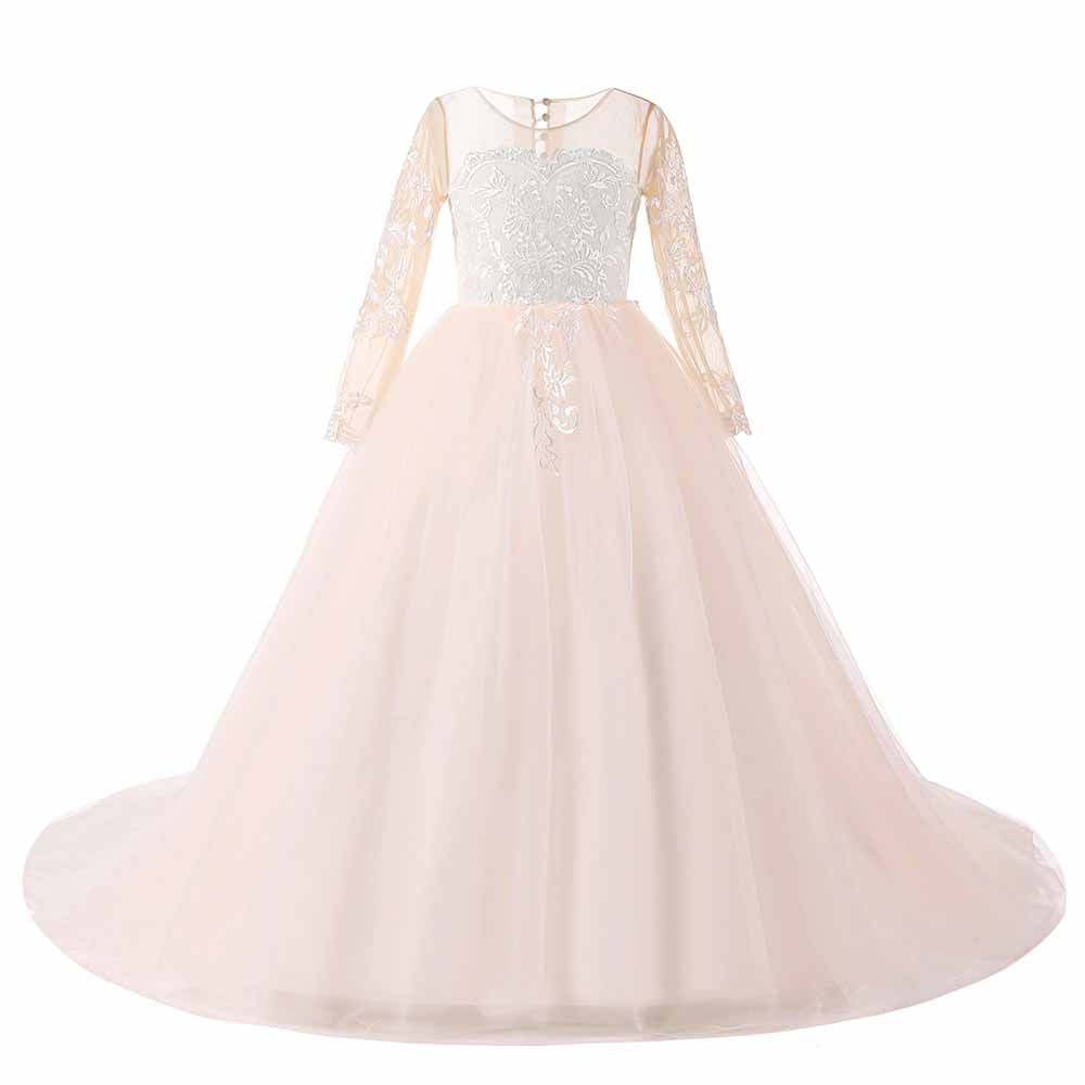 Girls Princess Pageant Dress Kids Prom Ball Gowns Wedding Party Flower Dresses