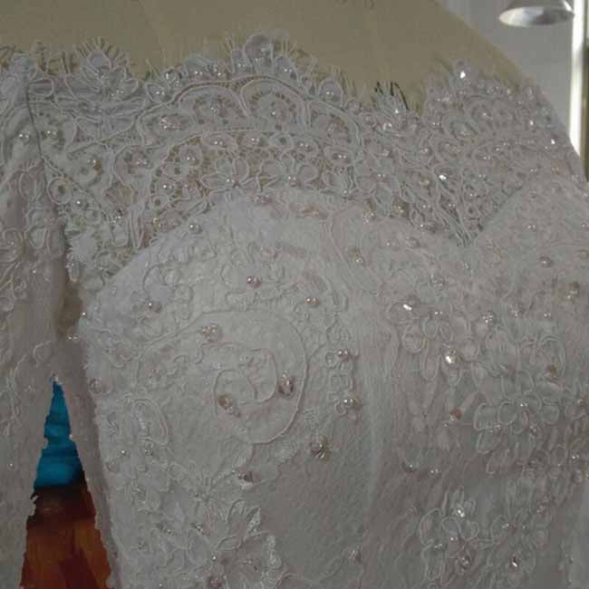 Women's Long Sleeve Lace Wedding Dresses Bridal Gown