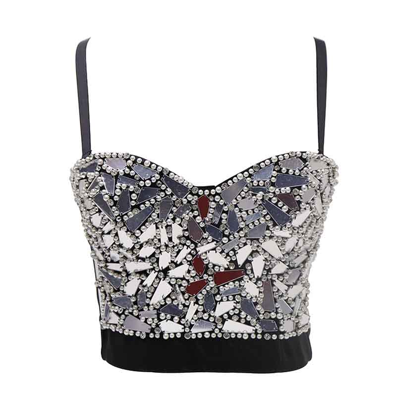 Sexy Rhinestone Bustier Crop Top Club Party Glitter Corset Top Bra SD Dresscode & Fashiontrends Sexy Rhinestone Bustier Crop Top Club Party Glitter Corset Top Bra SD Dresscode & Fashiontrends