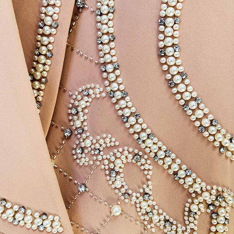 Women's Beaded Blazer Jacket Studded Mini Dress