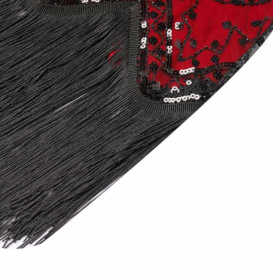 Kid's Sequin Embellished Fringed Flapper Dress Costume