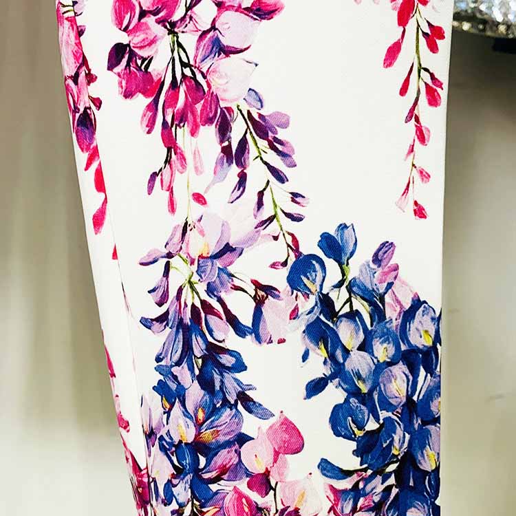 Women's Floral Pants Suit Two Pieces Flower Printed Fashionable Set