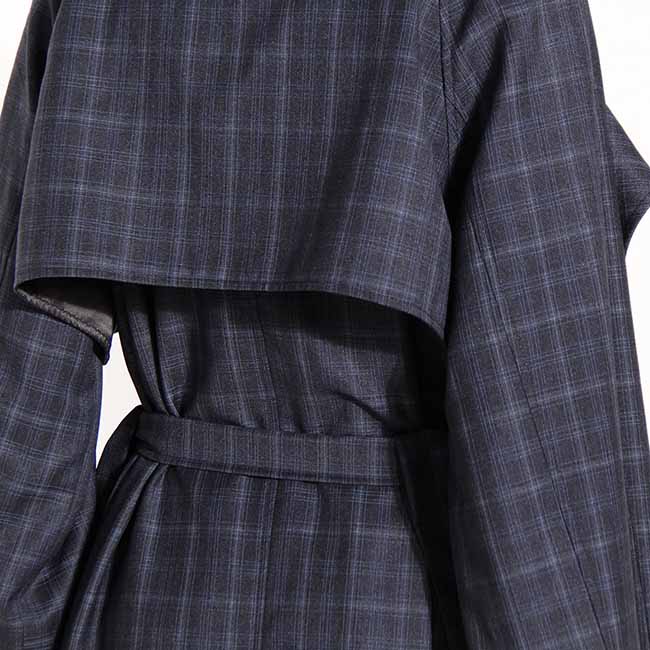 Women's Long Trench Coat Windproof Classic Lapel Belted Overcoat with Pockets