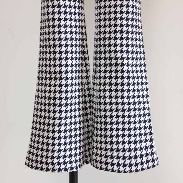 Womes Houndstooth Flared Pants