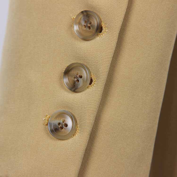 Khaki Oversized Double Breasted Formal Coat