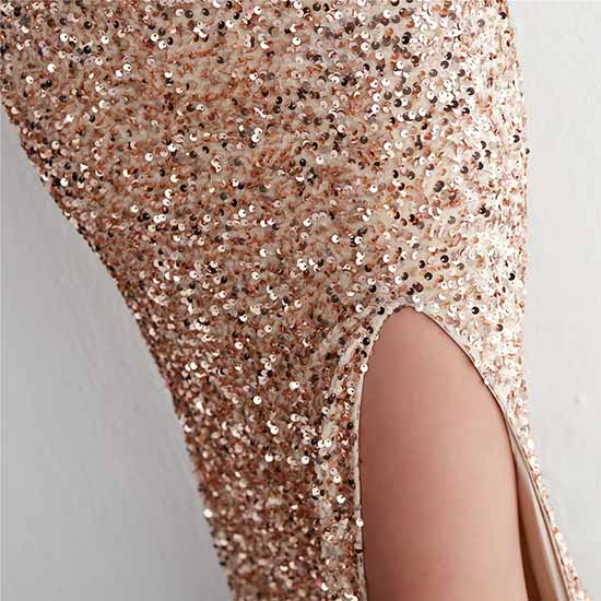 Women Sphagetti Strap Sequin Party Dres Formal Event Dress