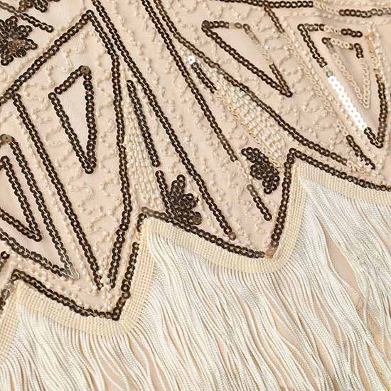 Kid's Fringed Flapper Dress Sequin Short Gala Dress