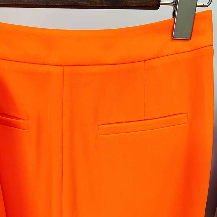 Women's Orange Double Breasted 2 Piece Pant Suit Sizes 6-14