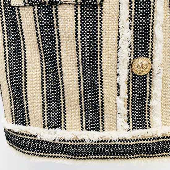 Women's Elegant Striped Dress Short Pencil Dress with Sleeves