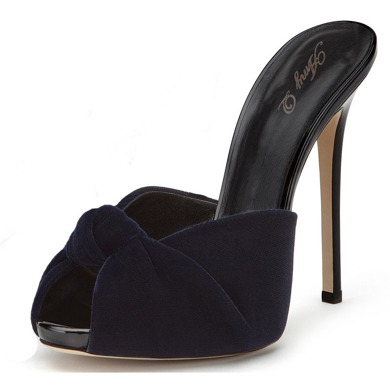 Tucomosi Women Open Toe Knotted High Heel Slipper