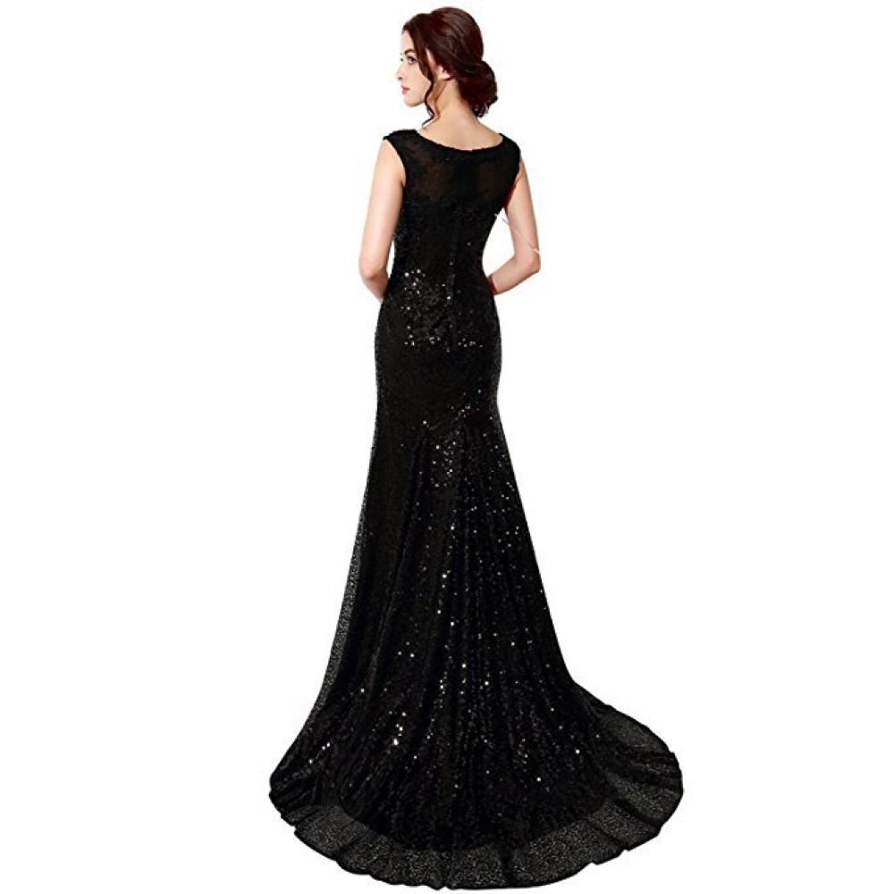 Sequin Gown Evening Maxi Dress Sleeveless Formal Dress Prom Gowns