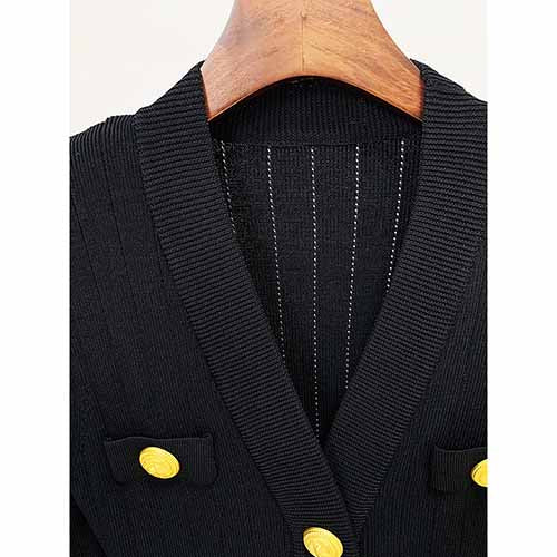 Women's Knitwear V Neck Tops Long Sleeves Cardigan Black, White, Khaki