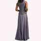 3 Pieces Mother of The Bride Dress Long Sleeve Applique Chiffon Formal Wedding Guest Dress