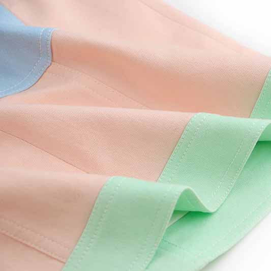 Women Short Sleeves Slim Fit Colorblock Patchwork Dress Mini Fashion Dresses